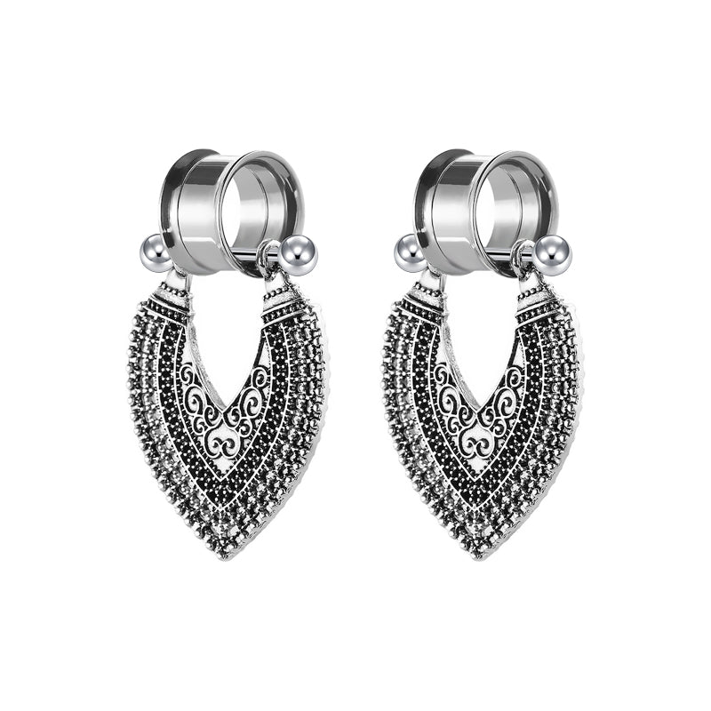 Stainless Steel Ear Tunnel Plug Flesh Expander Piercing(6mm25mm