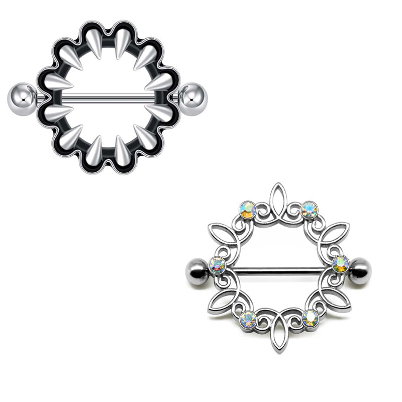 16mm Nipple Ring Barbell Rings Bars Body Piercing Jewelry Nipple Shield Ring