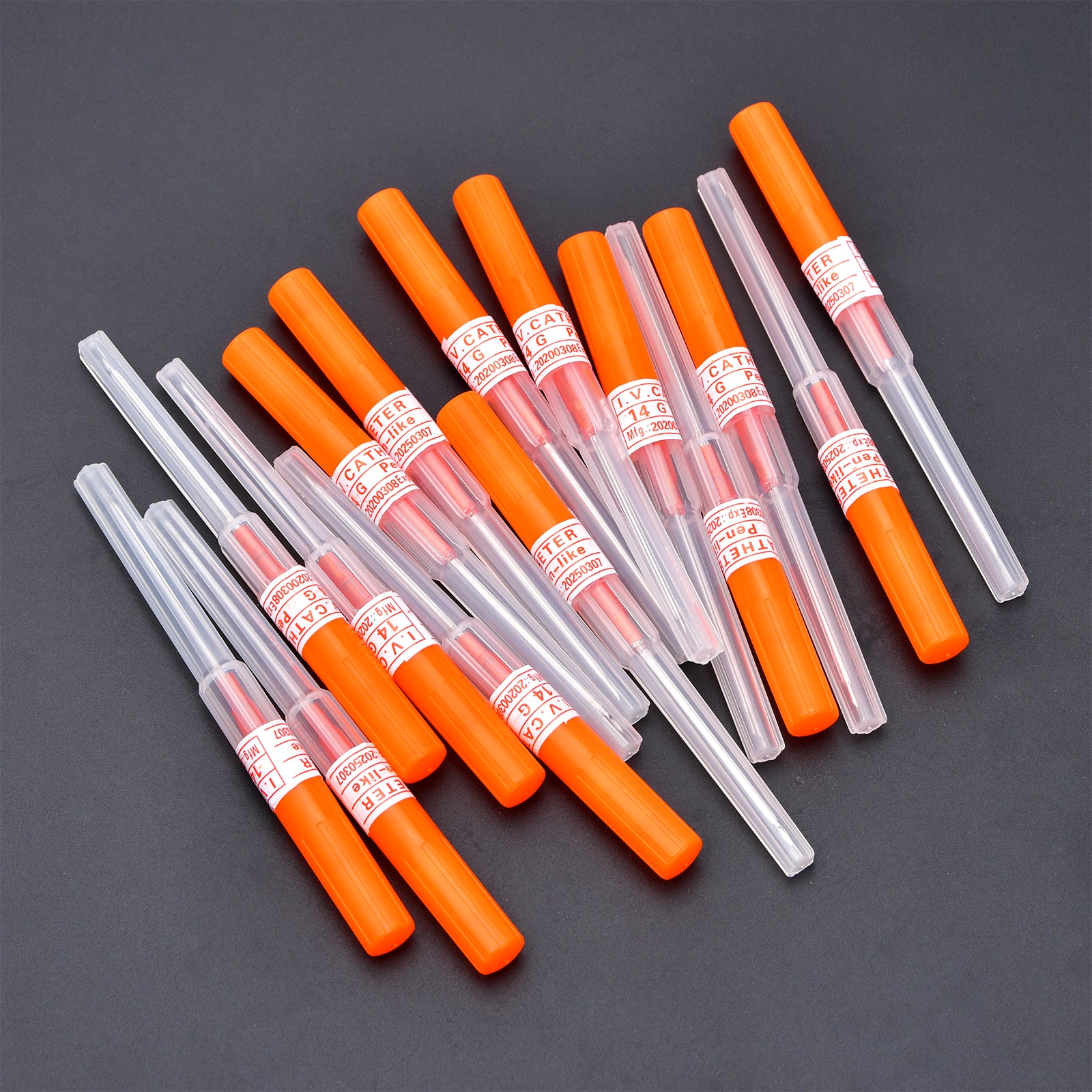 15PCS Mixed Catheter Piercing Needles,14G 16 18G 20G 22G Disposable Stainless Steel Needles Piercing for Belly Navel Lip Eyebrow Navel Earrings Piercing