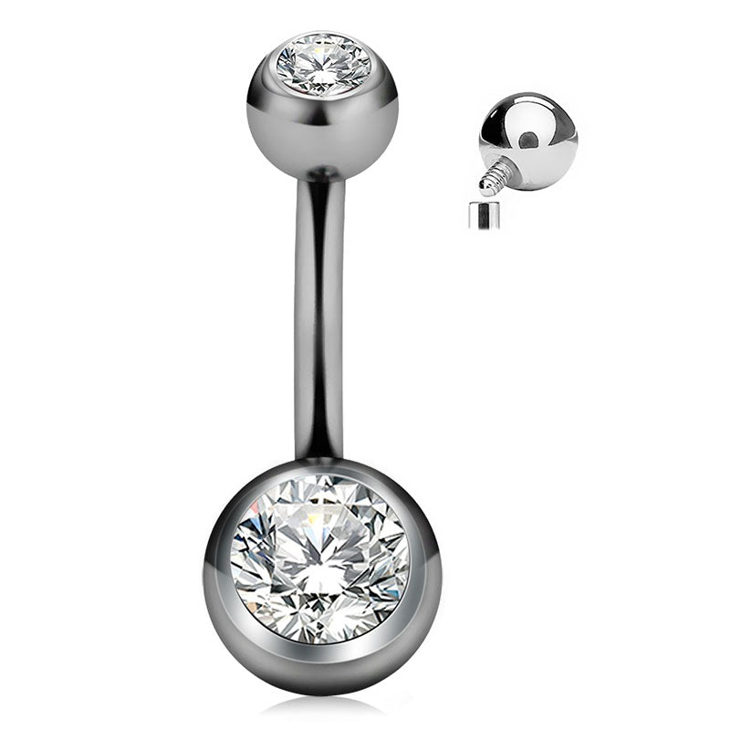14G Titanium Belly Navel Ring 10mm