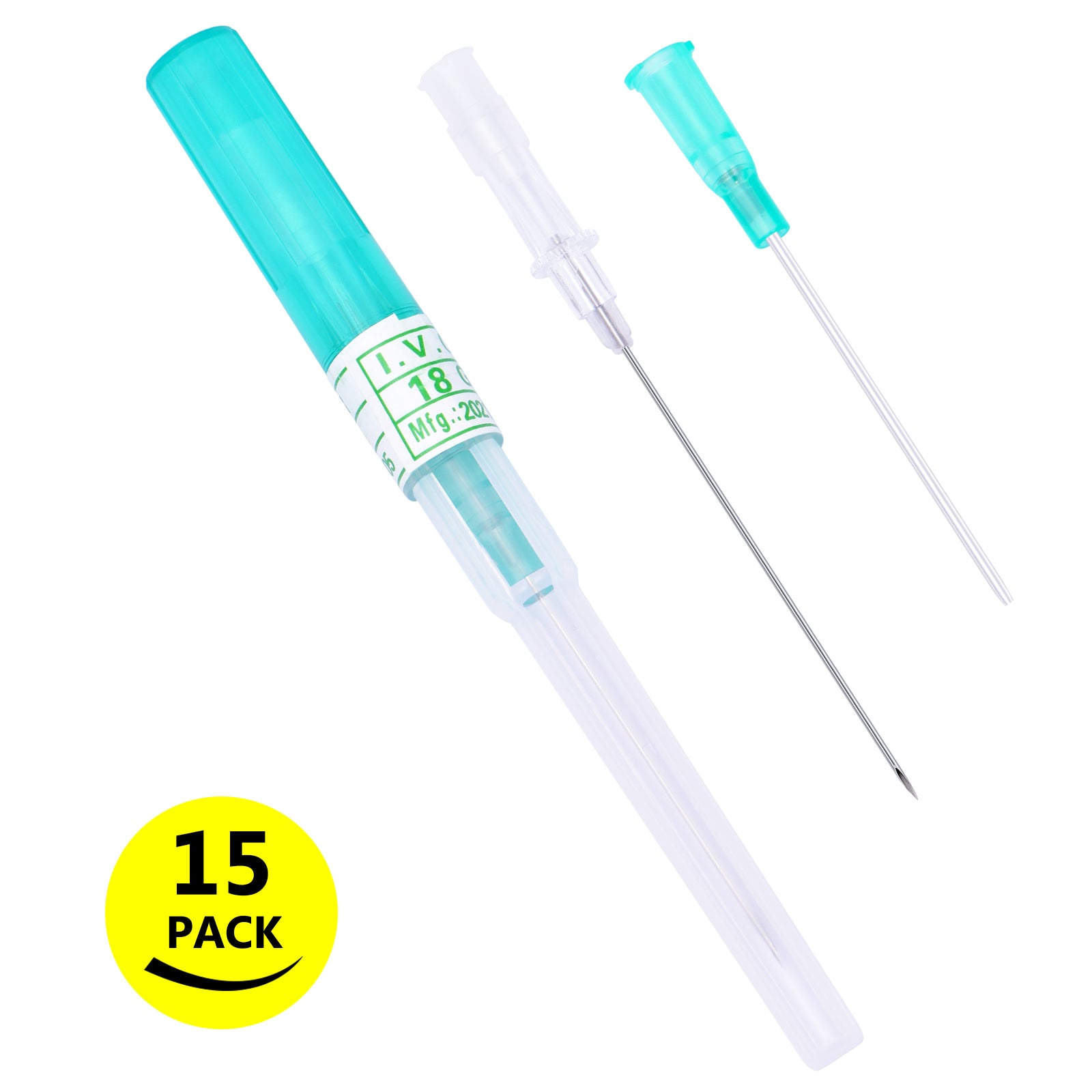 15PCS Mixed Catheter Piercing Needles,14G 16 18G 20G 22G Disposable Stainless Steel Needles Piercing for Belly Navel Lip Eyebrow Navel Earrings Piercing