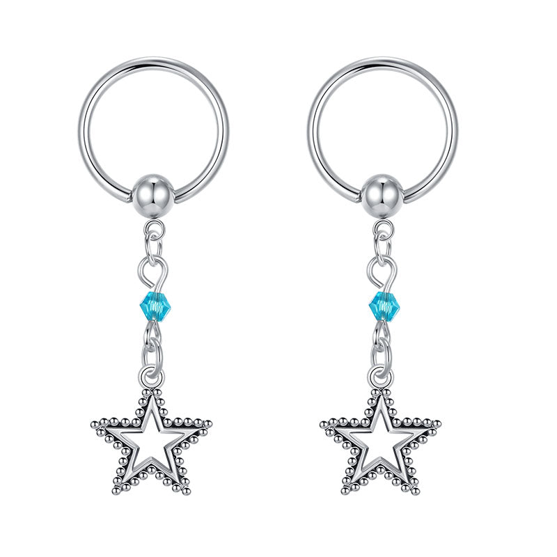 Star shape Captive Nipple Ring