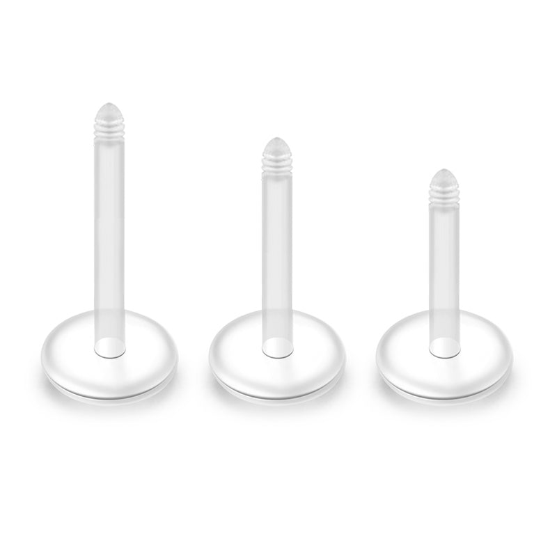 16G Flexible Labret BarAcrylic Replacement Part of Barbell 6MM 8MM 10MM Available 1Pcs