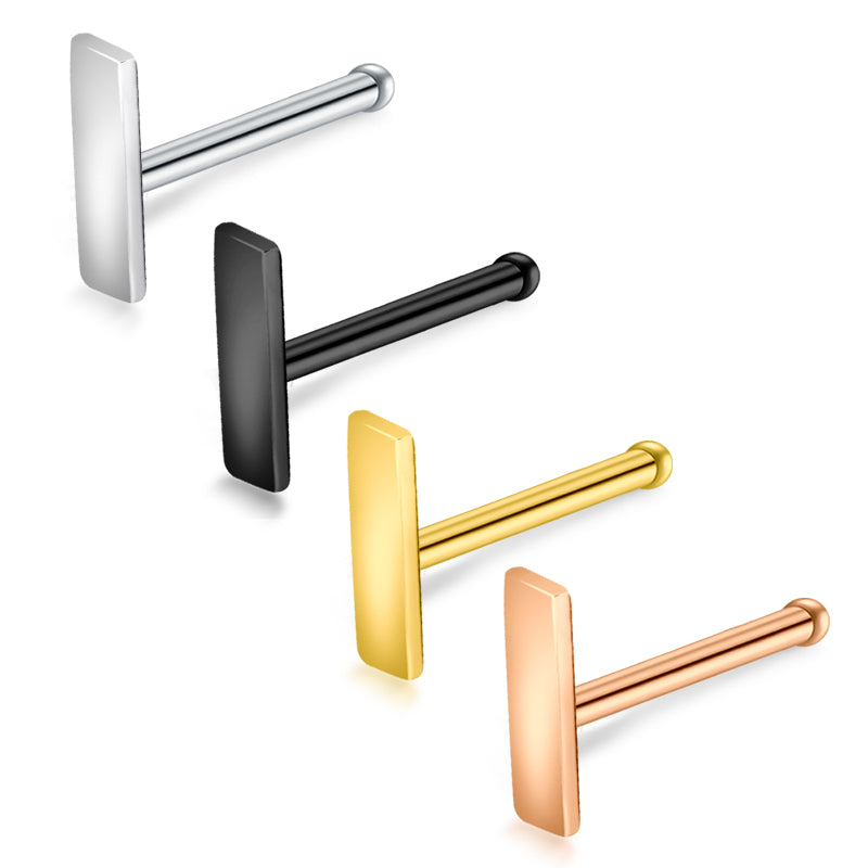 Nose Rings Rectangle 20G Bone Shape Nose Studs Nose Ring