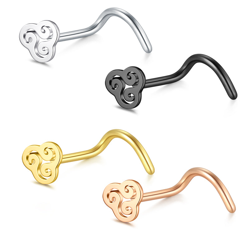 Stainless Steel 20g Nose Screw Cloud Nose Rings for Women Nose Piercings Jewelry