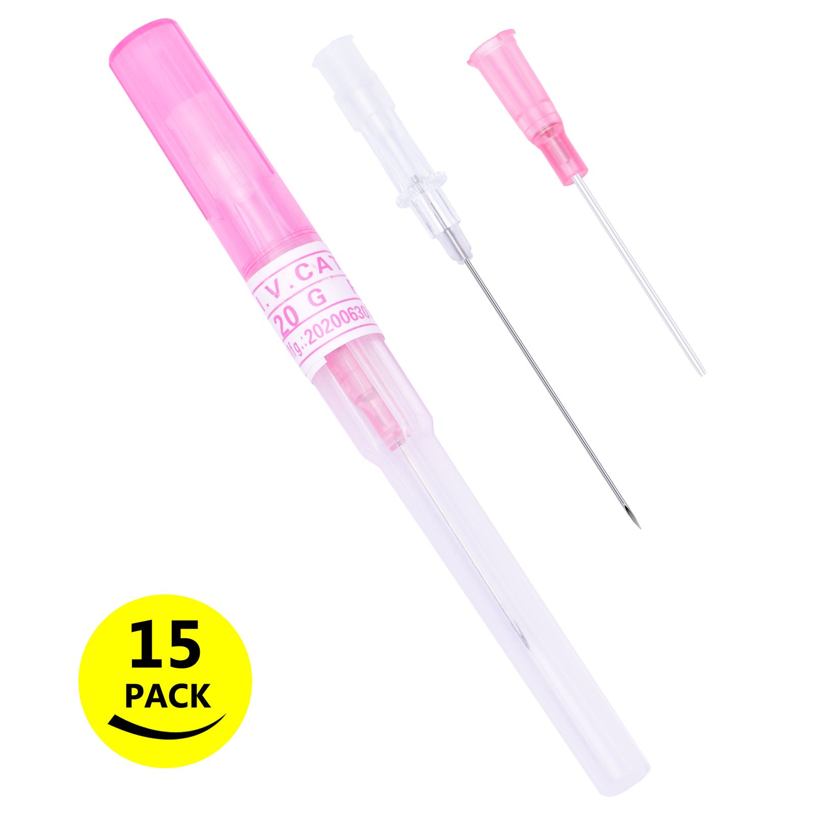 15PCS Mixed Catheter Piercing Needles,14G 16 18G 20G 22G Disposable Stainless Steel Needles Piercing for Belly Navel Lip Eyebrow Navel Earrings Piercing
