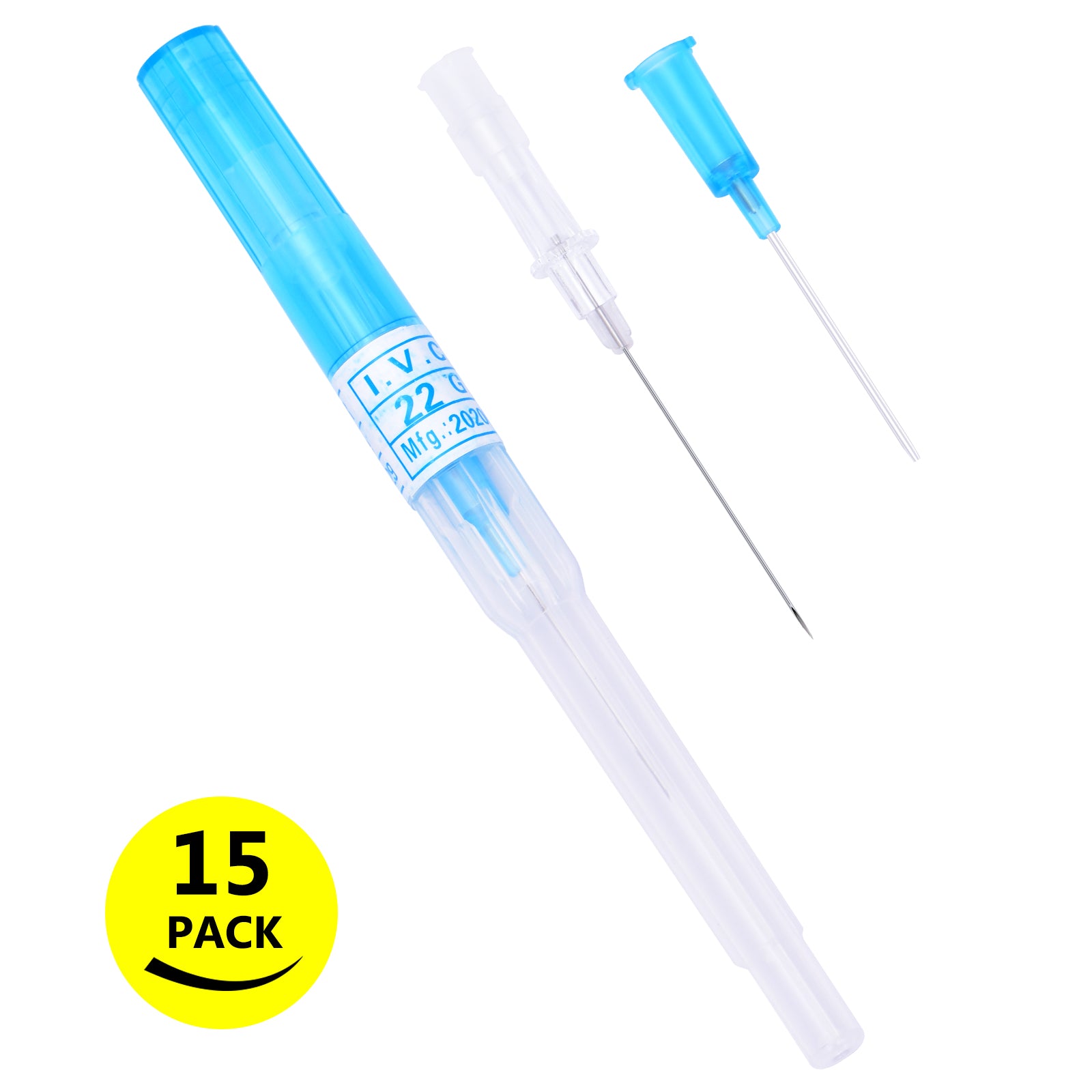 15PCS Mixed Catheter Piercing Needles,14G 16 18G 20G 22G Disposable Stainless Steel Needles Piercing for Belly Navel Lip Eyebrow Navel Earrings Piercing