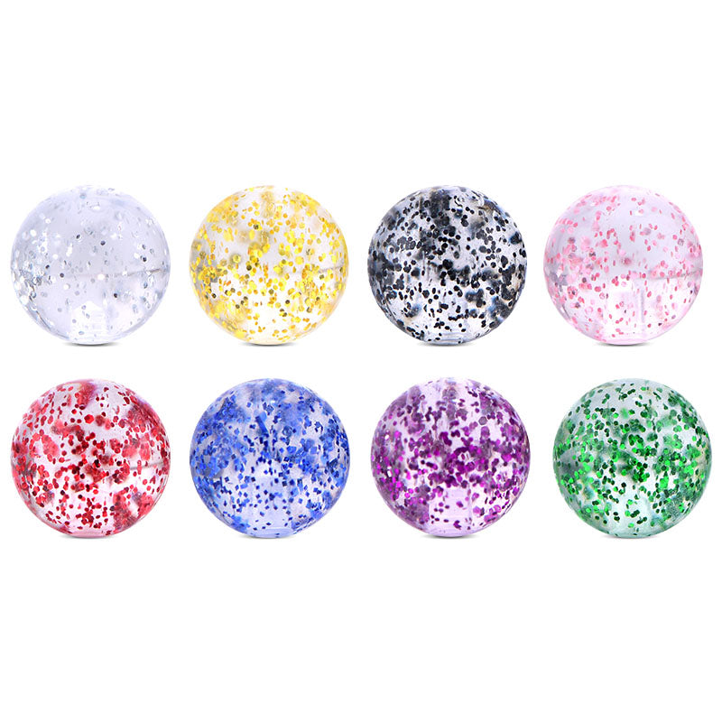 16G 3MM Colorful Glitter Ball for 16G Replacement Piercing Ball AcrylicAvailable