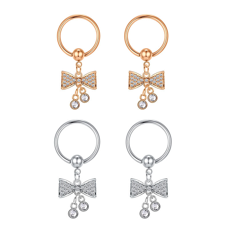 14g 14mm Nipple Ring Set Nipple Rings Stainless Steel Nipple Captive Ring