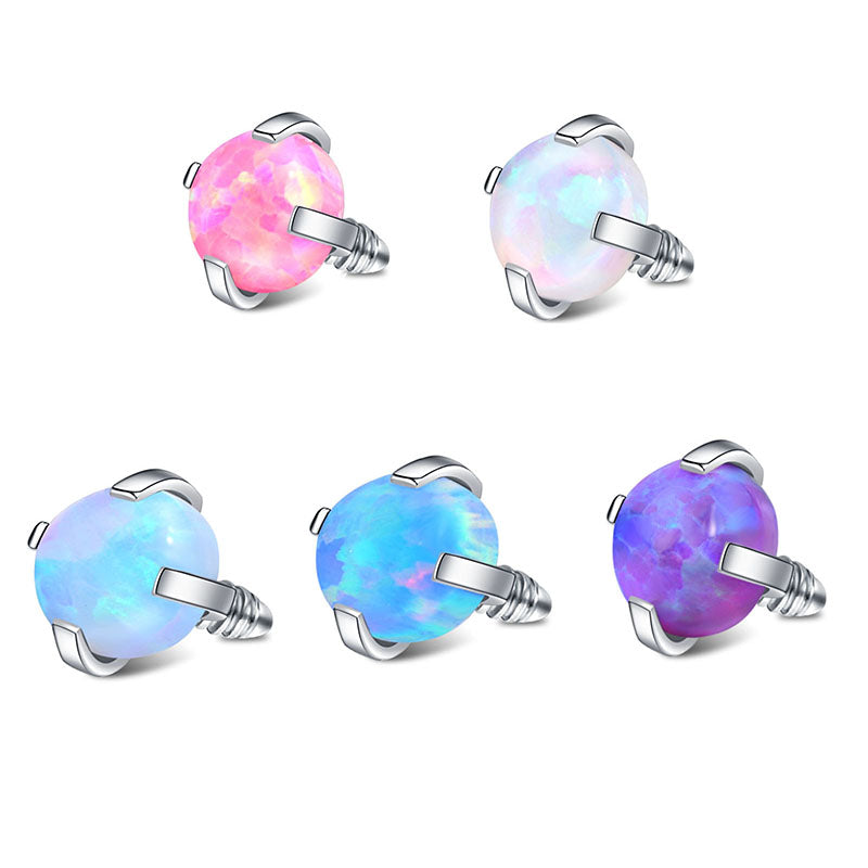 1Pcs 16G 3MM Real Opal Replacement Ball for Piercing Internally Threaded