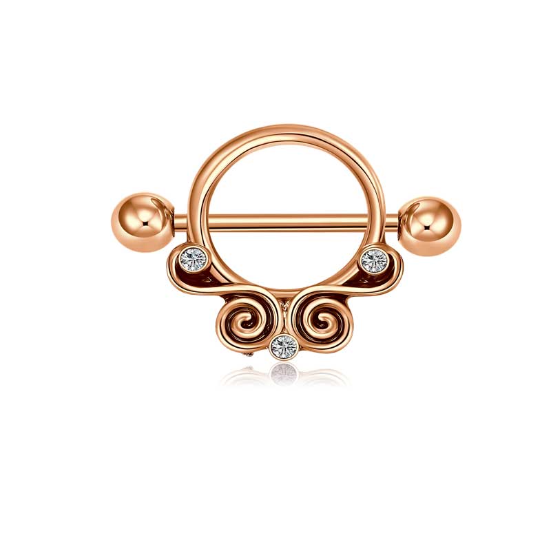 Rose gold 16mm Nipple Shield Ring