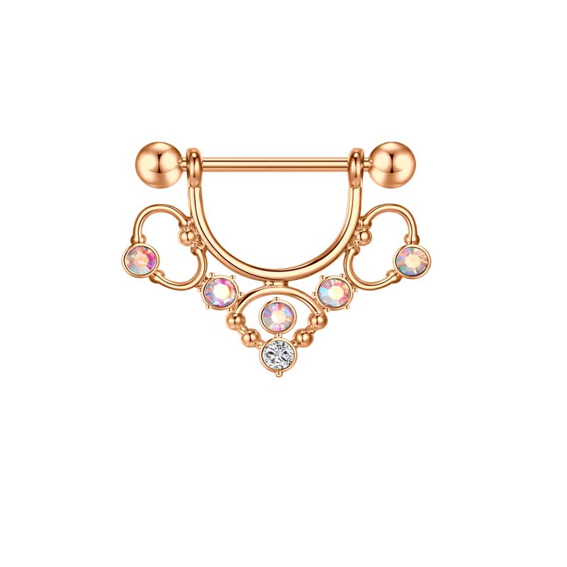 Rose gold Nipple Shield Ring
