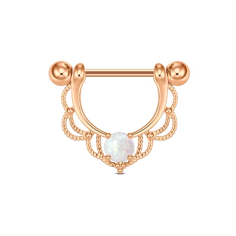 Rose gold 16mm Nipple Shield Ring