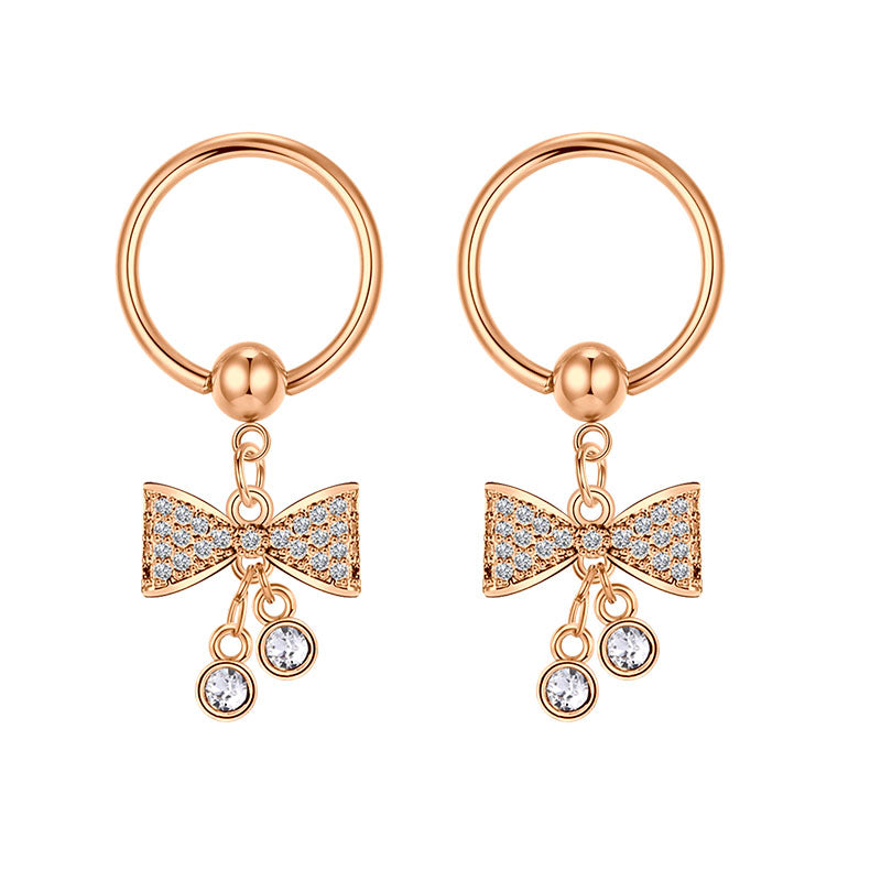 14mm butterfly Rose gold Nipple Ring