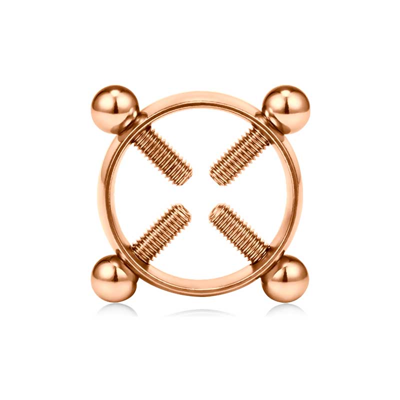 Rose Gold fake nipple ring