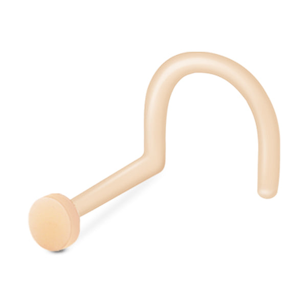 18g 20g Plastic Nose Studs Retainer Nude