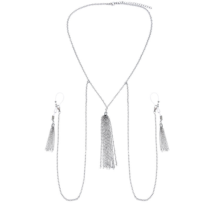 Silver Nipple Bar Nipple Chains