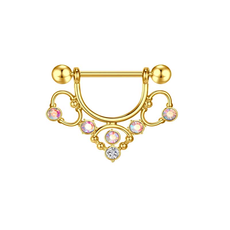 Gold Nipple Shield Ring