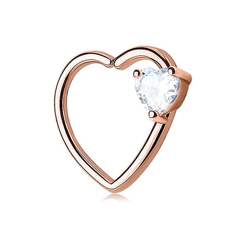 16G 10mm Right Daith Ring Rosegold