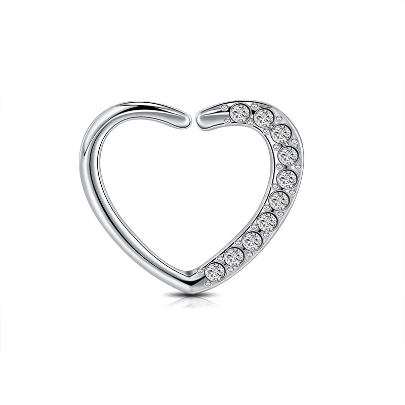 16G Right Daith Ring Silver 8mm