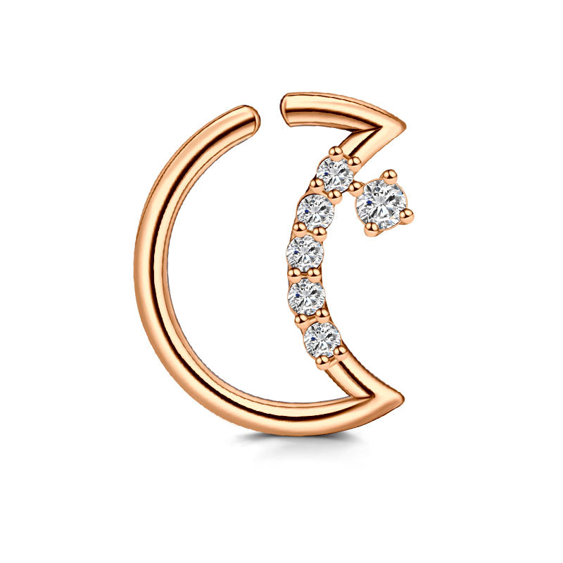 Daith Earring 10mm CZ Rosgeold