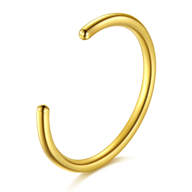 Pvd Rose Gold Steel Open Nose Ring - Earrings, HD Png Download ,  Transparent Png Image | PNG.ToolXoX.com