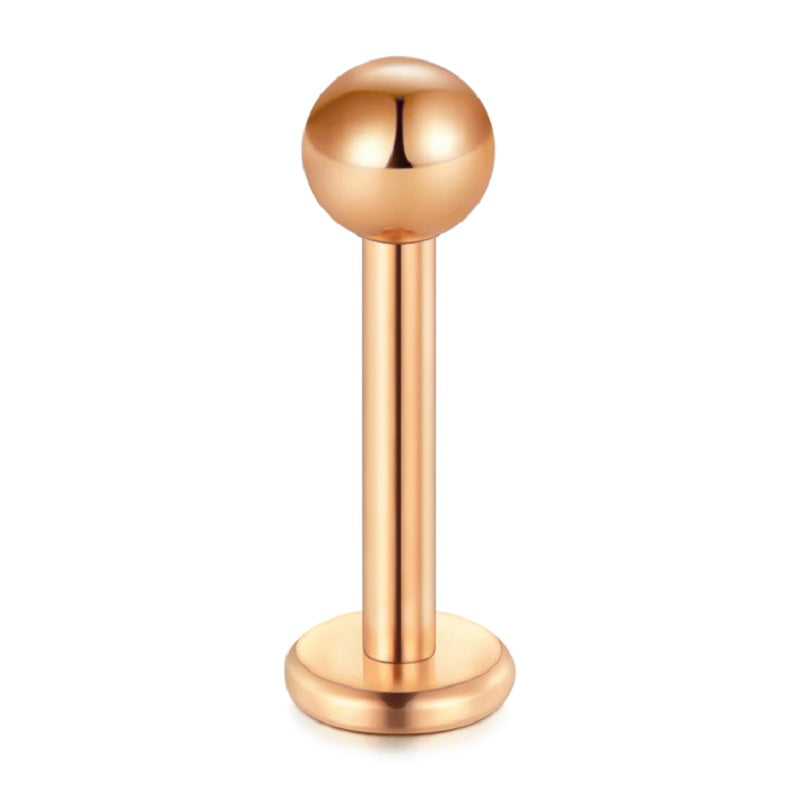 lip piercing rose gold ball