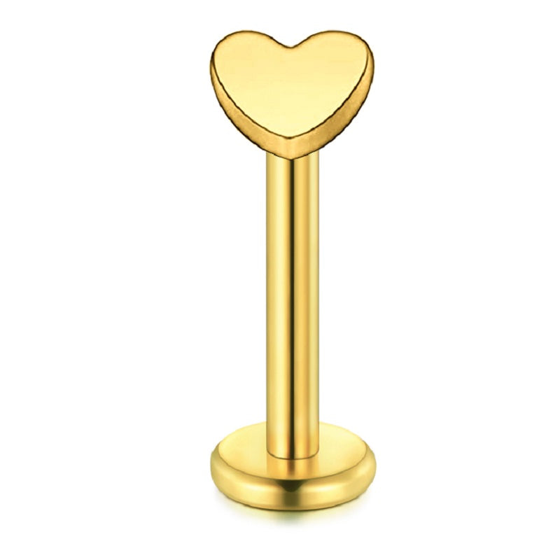 lip piercing gold heart