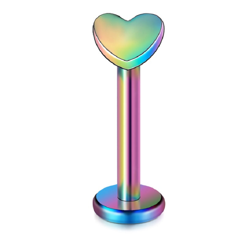 lip piercing rose gold heart
