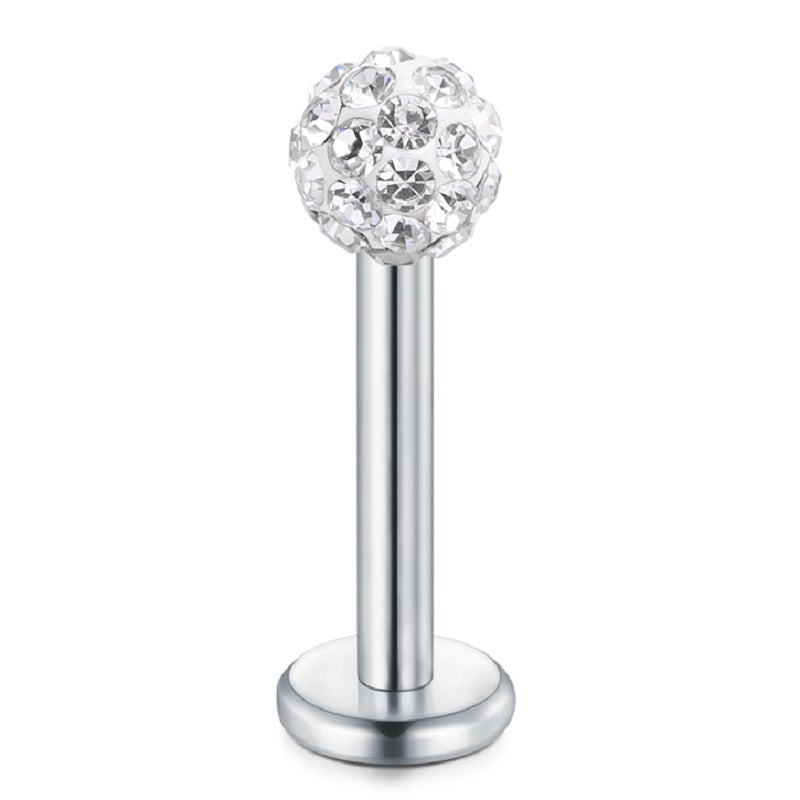 lip piercing silver barbell