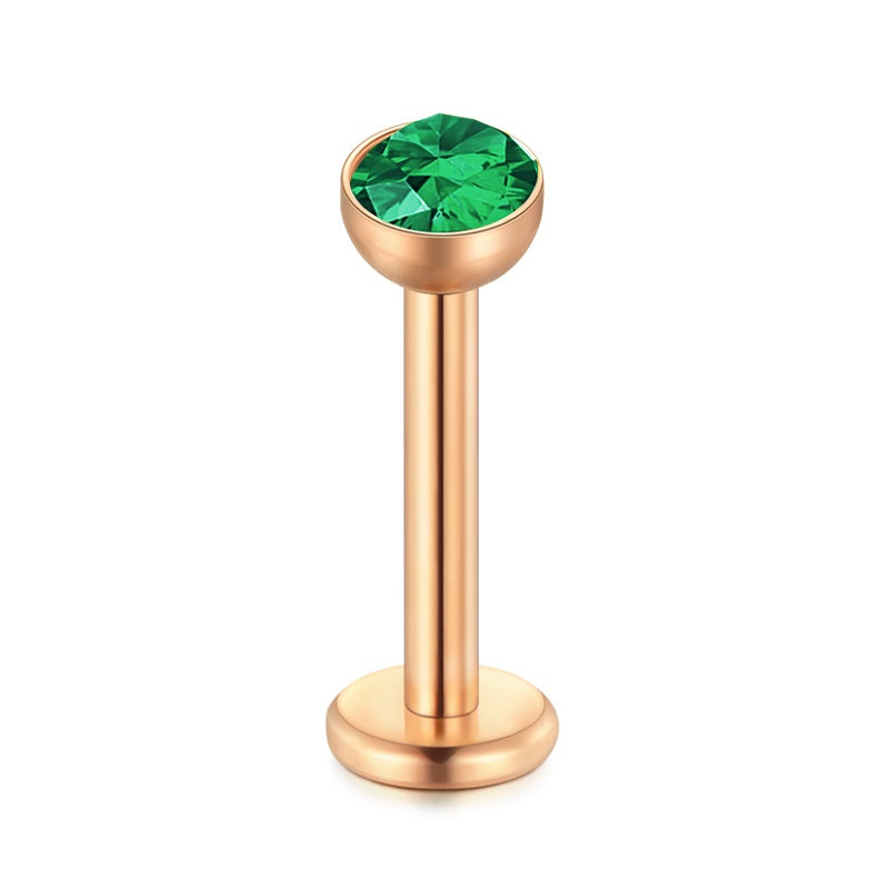 lip piercing rose gold barbell