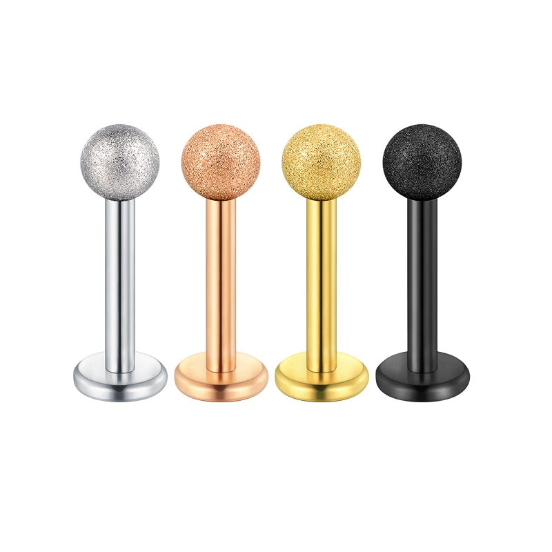 Matte Ball 16G Tragus Earrings Lip Ring Labret Monroe Medusa Piercing