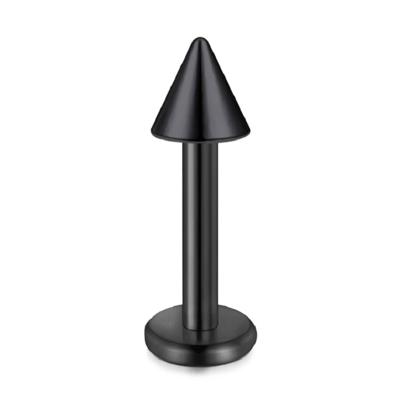 lip piercing black spike