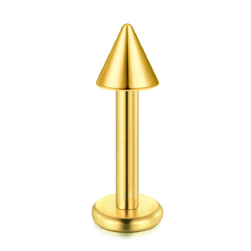 lip piercing gold spike