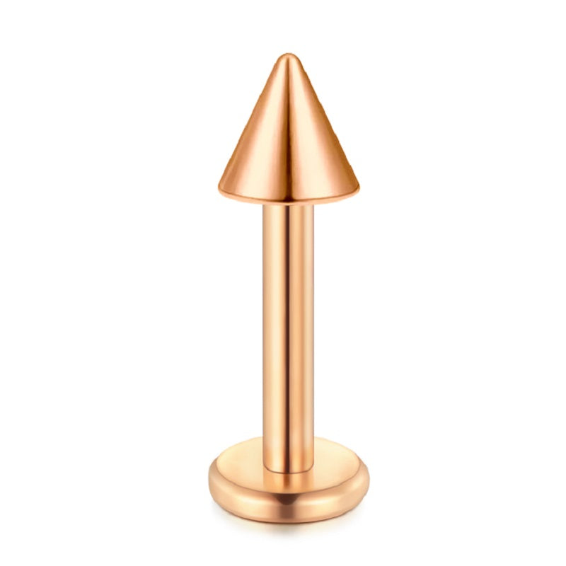 lip piercing rose gold spike