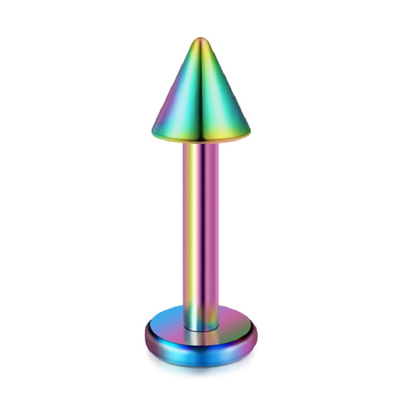 lip piercing rainbow spike