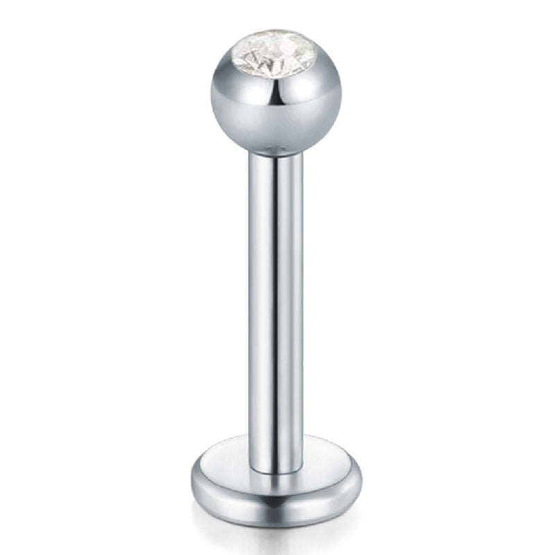 lip piercing silver barbell