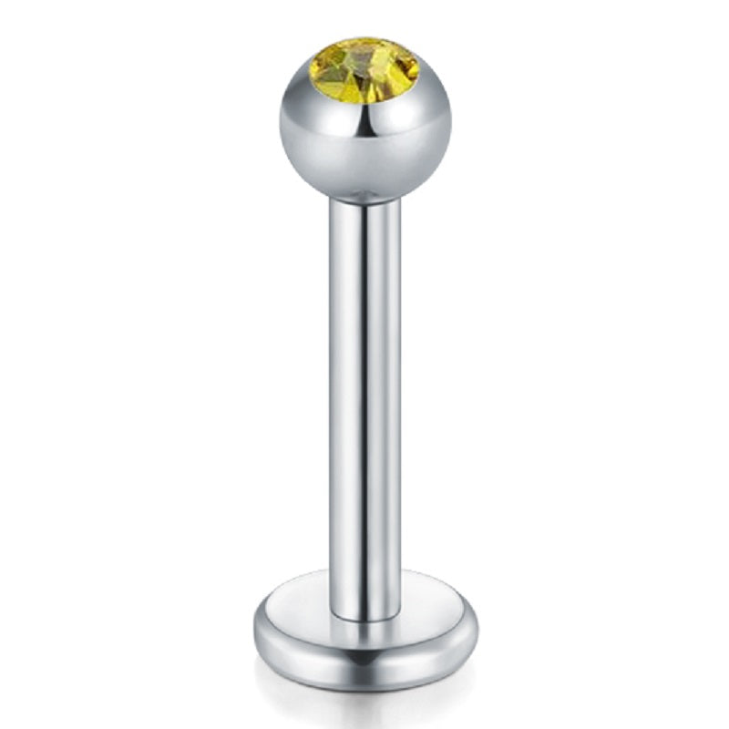 lip piercing silver barbell
