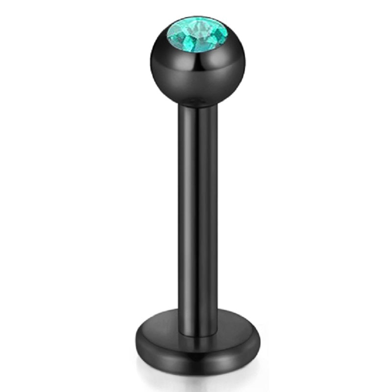lip piercing black barbell