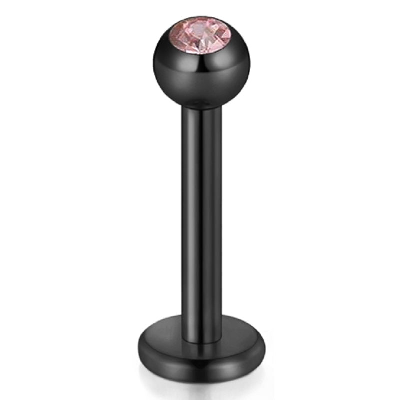 lip piercing black barbell