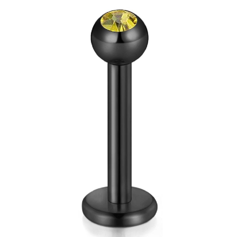lip piercing black barbell