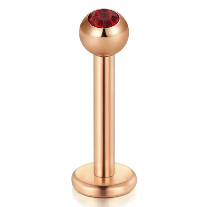 lip piercing rose gold barbell