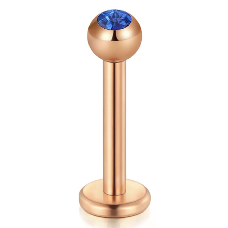 lip piercing rose gold barbell