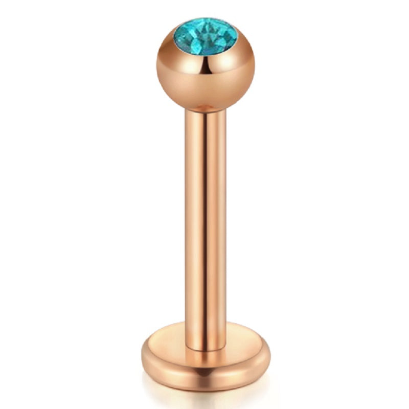 lip piercing rose gold barbell