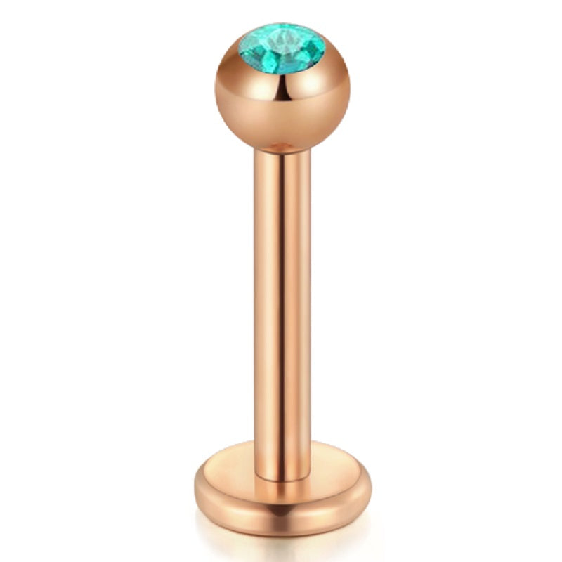 lip piercing rose gold barbell