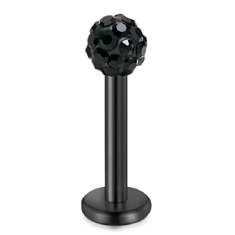 lip piercing black barbell