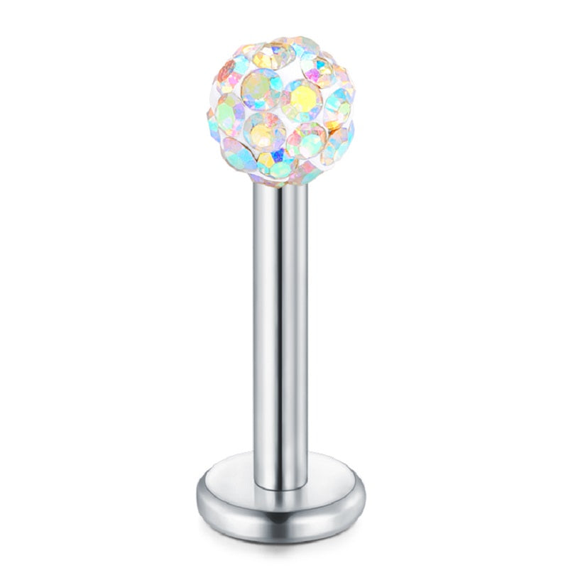 lip piercing silver barbell