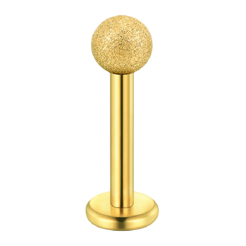 lip piercing gold matte ball