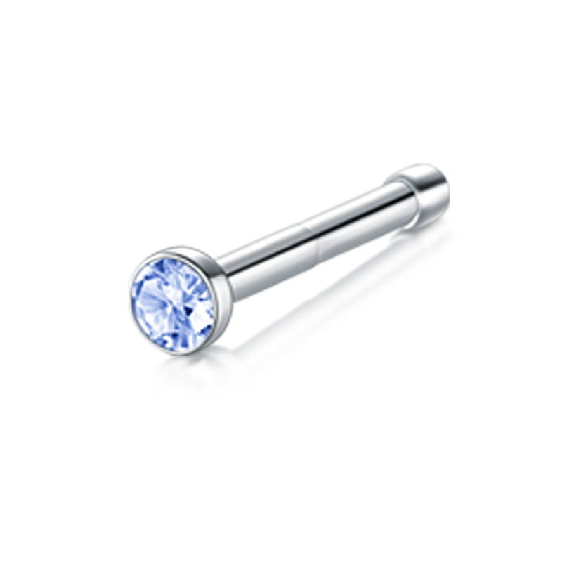 Light Blue Diamond Nose Rings