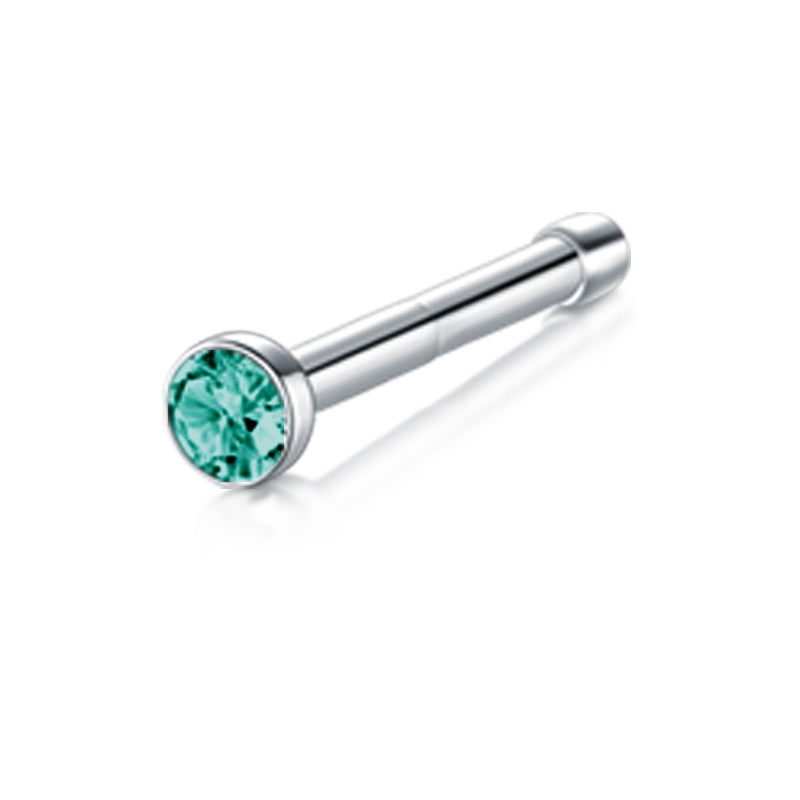 Green Diamond Nose Rings